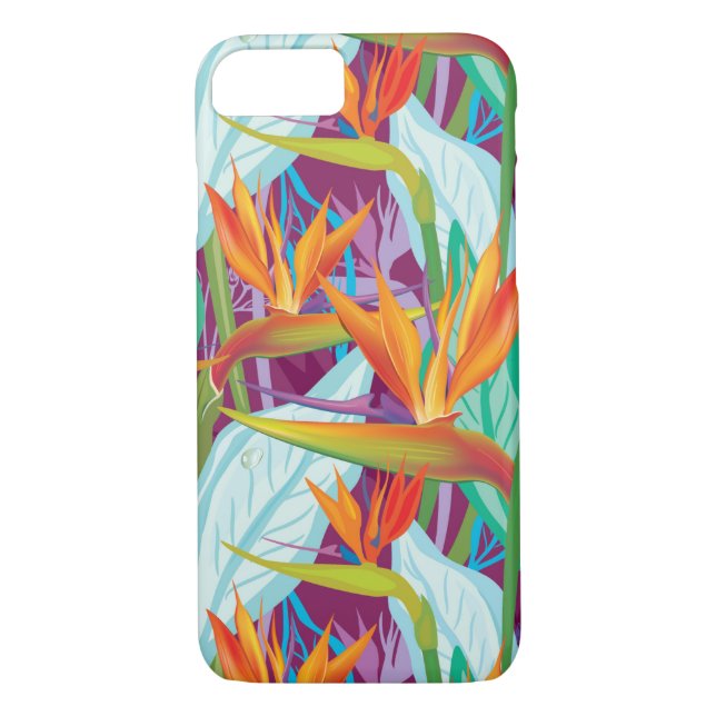 Strelitzia Pattern Case-Mate iPhone Case (Back)