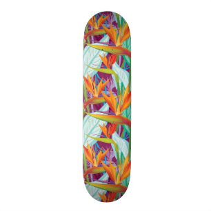 Strelitzia Pattern Skateboard