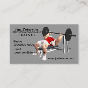 Strength and Conditioning Trainer Business Cards