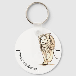 Strength and Courage Key Ring