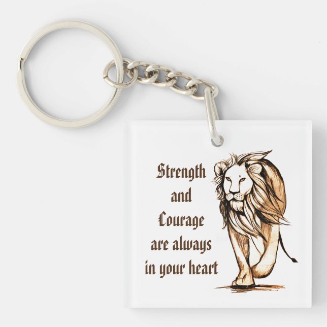 Strength and Courage Key Ring (Front)