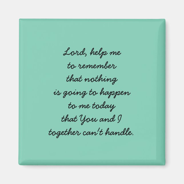 STRENGTH AND INSPIRATION PRAYER MAGNET (Front)