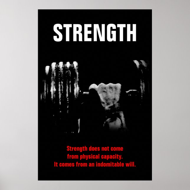 Strength Bodybuilding Training Motivational Poster (Front)
