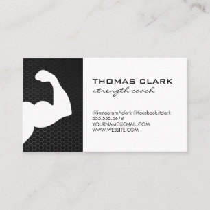 Strength Coach Arm Flexing Business Card