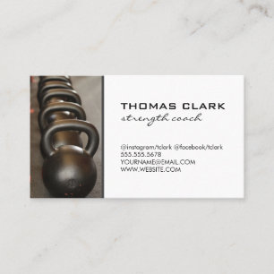 Strength Coach Kettle Bells Weights Business Card