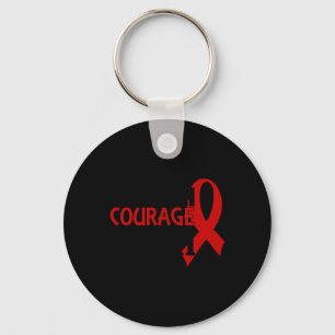 Strength Courage Faith Blood Cancer Heart Disease  Key Ring