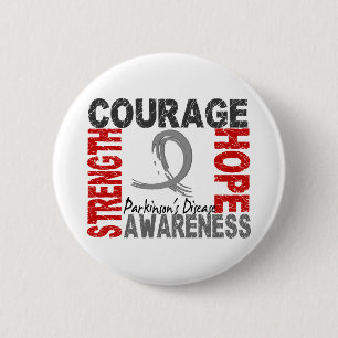 Strength Courage Hope Parkinson's 6 Cm Round Badge