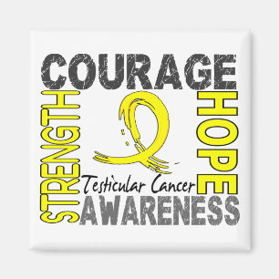 Strength Courage Hope Testicular Cancer Magnet