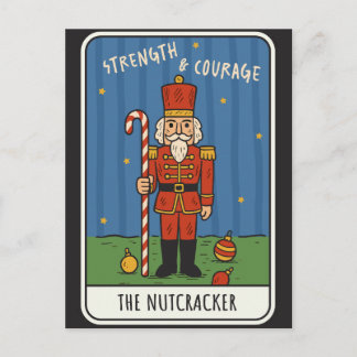 Strength & Courage Nutcracker Soldier Christmas  Holiday Postcard