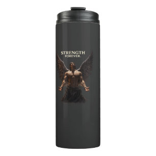 Strength Forever Dark Angel Design – Motivational  Thermal Tumbler