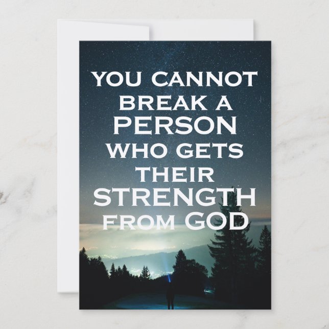 Strength From God Card (Front)