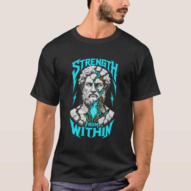 Strength From Within Ancient Bust Graphic Men's T- T-Shirt (Front)