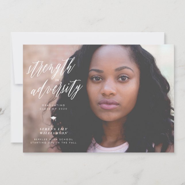 Strength in Adversity Graduation Announcement (Front)