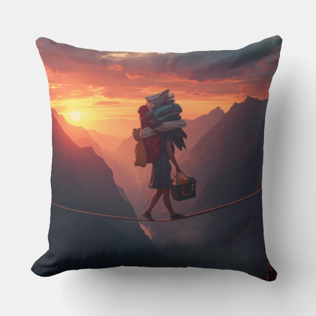 Strength in Motion: Divorce Journey Pillow (Front)