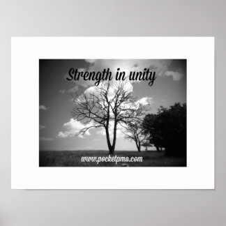 Strength in unity. Inspirational poster. Poster