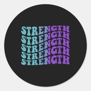Strength, Mental Health Awareness  Classic Round Sticker