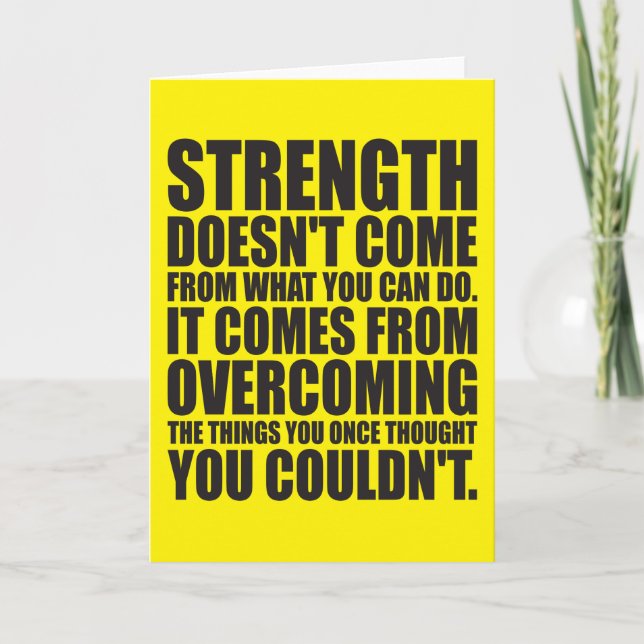 Strength - Motivational Words Card (Front)