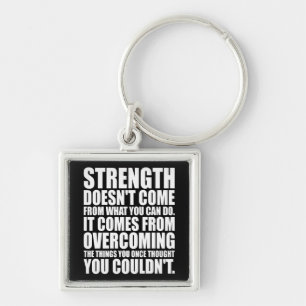 Strength - Motivational Words Key Ring