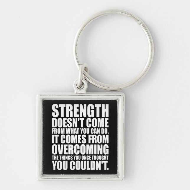 Strength - Motivational Words Key Ring (Front)