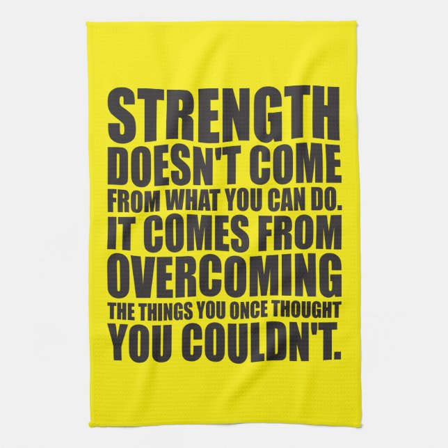 Strength - Motivational Words Tea Towel (Vertical)
