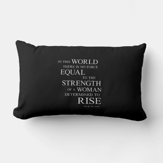 Strength Of Woman Inspirational Motivational Quote Lumbar Cushion (Front)