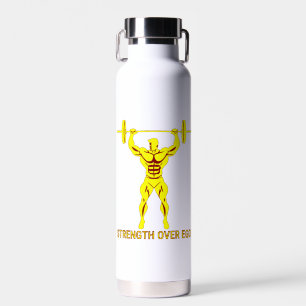 Strength Over Ego - Bodybuilding and Powerlifting Water Bottle