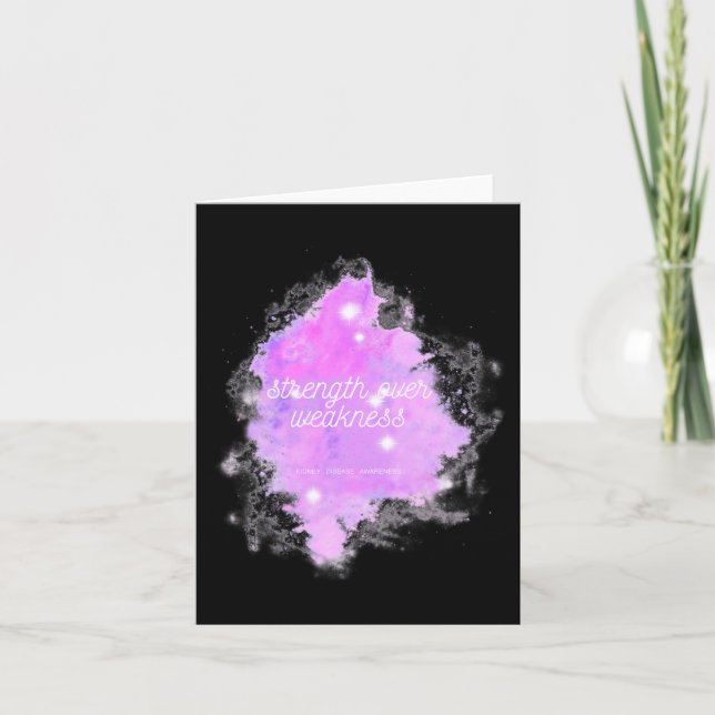 Strength Over Weakness Galaxy - Kidney Disease Awa Card (Front)