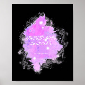 Strength Over Weakness Galaxy - RSD CRPS Awareness Poster