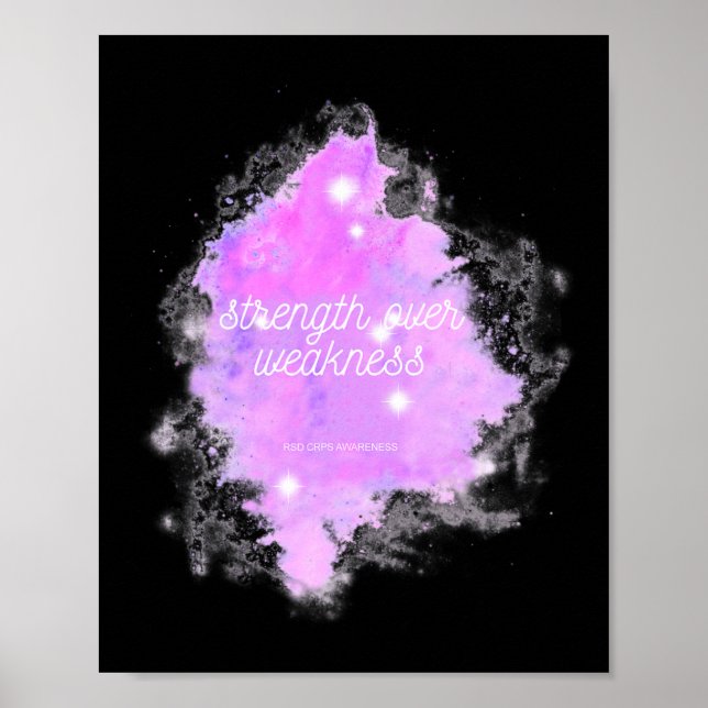 Strength Over Weakness Galaxy - RSD CRPS Awareness Poster (Front)