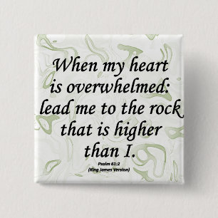 Strength Psalm 61-2 15 Cm Square Badge