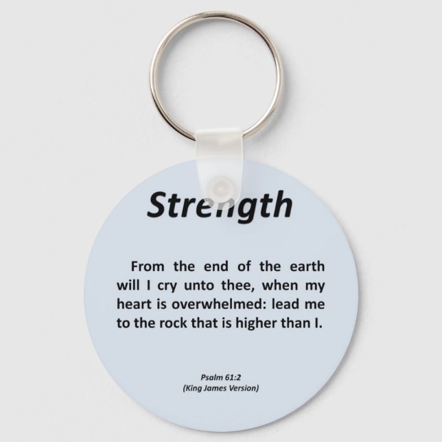Strength Psalm 61-2 Key Ring (Front)