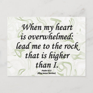 Strength Psalm 61-2 Postcard