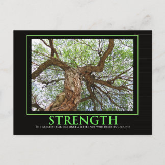 Strength quote to brighten anyday postcard