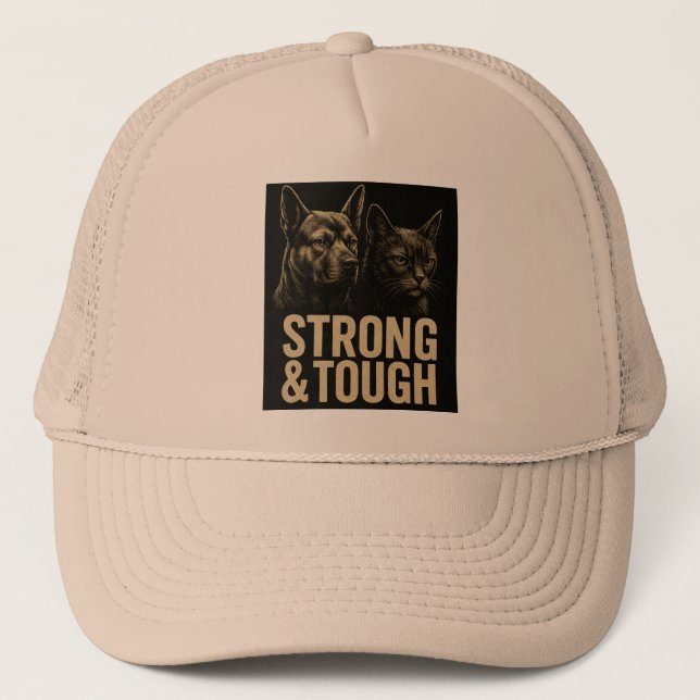 Strength & Resilience: Bold Pet Art Trucker Hat (Front)