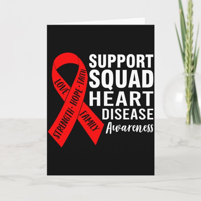 Strength Support Squad Heart Disease Awareness Red Card (Front)