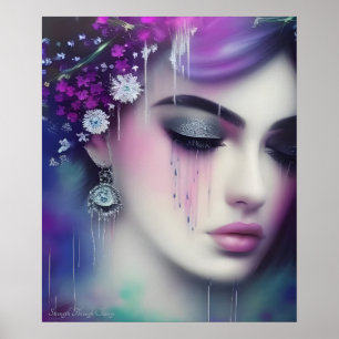 Strength Through Change AI Fantasy Digital Art  Poster