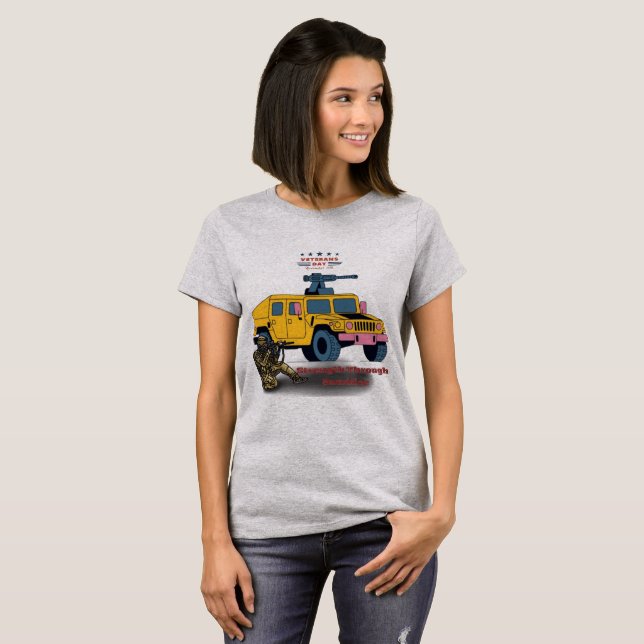 Strength through sacrifice grey T-Shirt (Front Full)