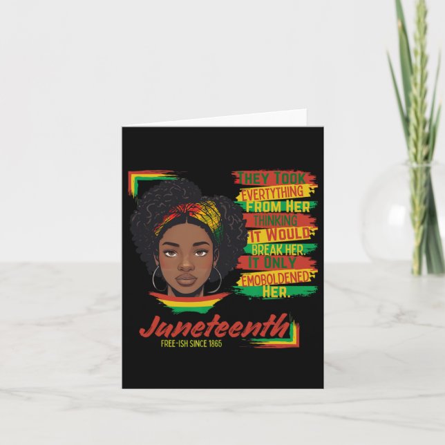 Strength Through Struggle Juneteenth Free-ish Sinc Card (Front)