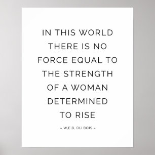 Strength Woman Motivational Quote Poster White