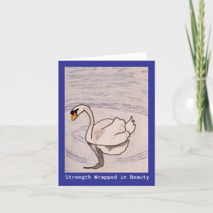 Strength Wrapped in Beauty Blank Greeting Card