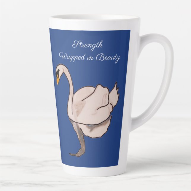 Strength Wrapped in Beauty Latte Mug (Right)