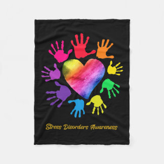 Stress Disorders Awareness Hands Stress Disorders  Fleece Blanket