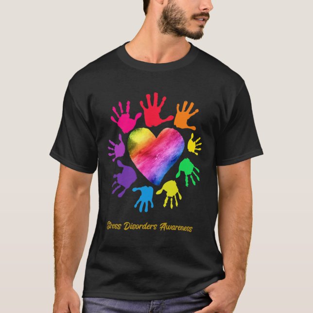 Stress Disorders Awareness Hands Stress Disorders  T-Shirt (Front)