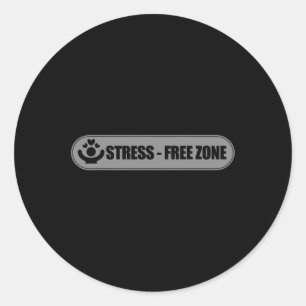 Stress-free Zone Sign National Stress Awareness Mo Classic Round Sticker