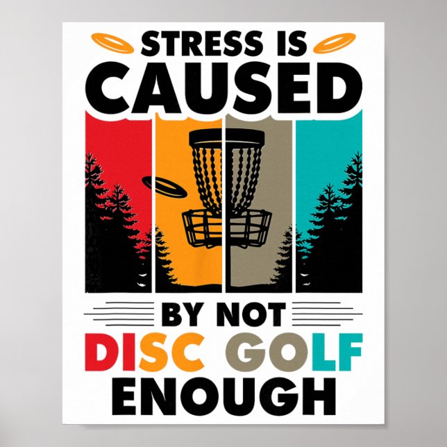 Stress Is Caused By Not Disc Golf _1  Poster (Front)