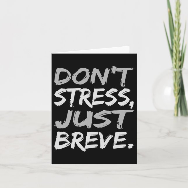 Stress Just Breve Dyslexia Awareness Silver Graphi Card (Front)
