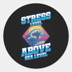 Stress Level Above Sea Level National Stress Aware Classic Round Sticker