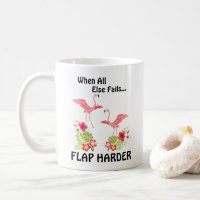 Stress Relief Humour Flamingos Flapping Wings