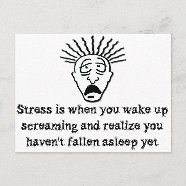 Stress - Wake up screaming Postcard (Front)