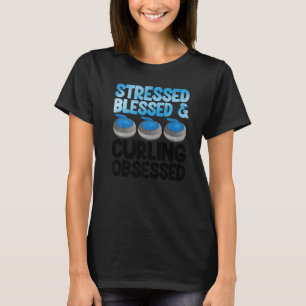 Stressed Blessed & Curling Men World's Greatest Cu T-Shirt